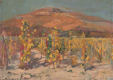 Vineyard Landscape Painting