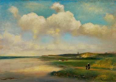 Coastal Landscape with Figures and Cattle