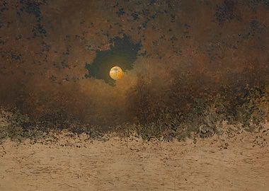 Moonlit Abstract Landscape