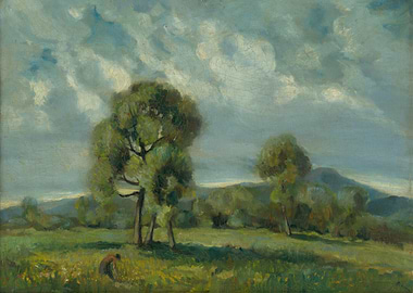 Pastoral Landscape with Figure
