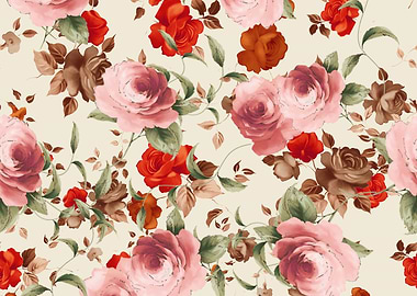 Vintage Rose Floral Pattern
