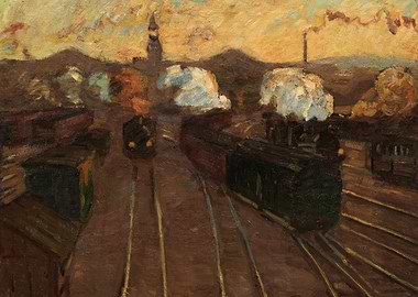 Train Station at Dusk