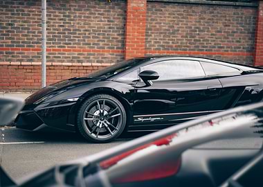 Black Lamborghini Superleggera