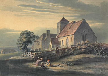 Pastoral Scene with Church and Figures