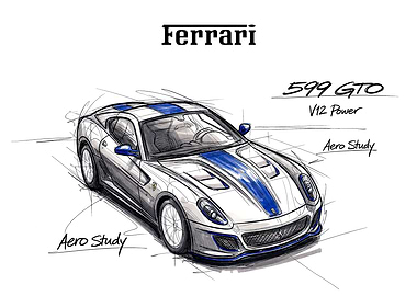 Ferrari 599 GTO Sketch
