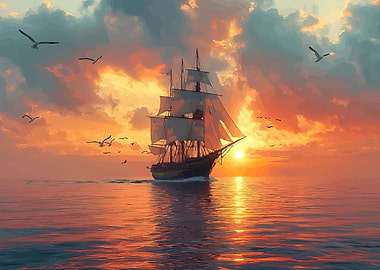 Sailboat at Sunset