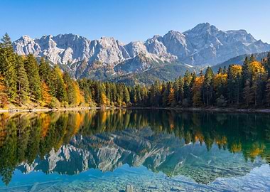 Autumn Mountain Lake Reflection