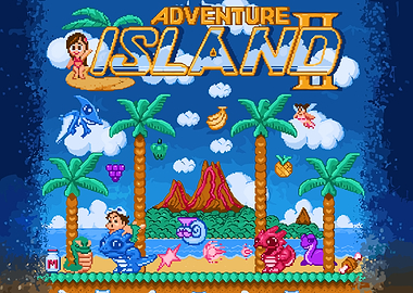 Adventure Island II Title Screen