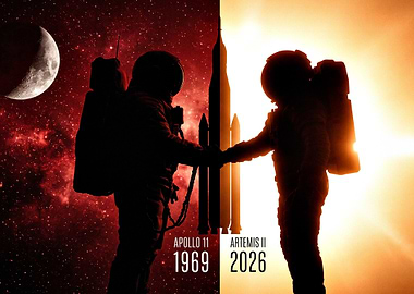 Apollo 11 and Artemis II Astronauts