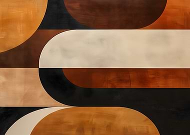Abstract Geometric Shapes in Earth Tones