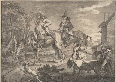 17th Century Travelers and Villagers