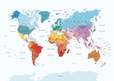 Colorful World Map