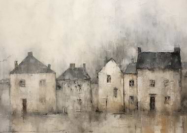 Vintage Townscape with Houses