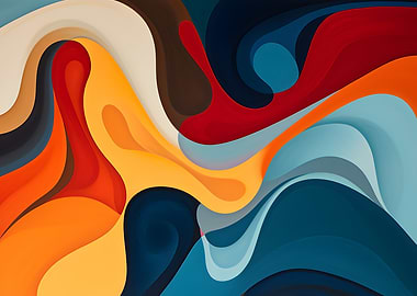 Abstract Swirling Colors