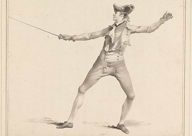 Fencer in historical attire