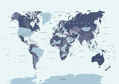 World Map with Countries