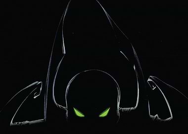 Spawn with glowing green eyes