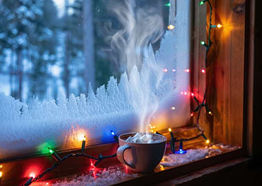 Cozy Winter Window Scene
