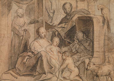 Sketch of a Family with Animals