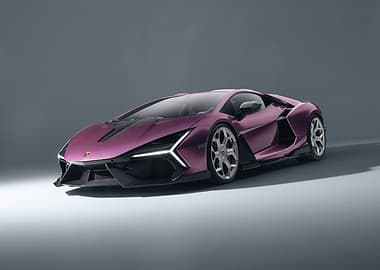 Purple Lamborghini sports car