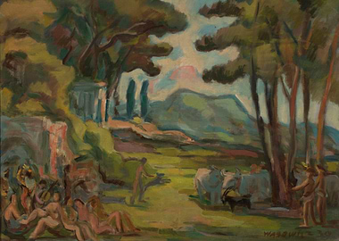 Pastoral Scene with Figures and Animals