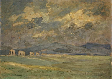 Stormy Sky Over Ancient Ruins