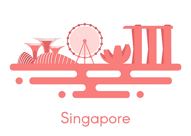 Singapore Skyline Illustration