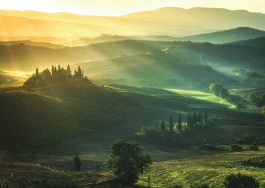 Tuscan Landscape at Sunrise