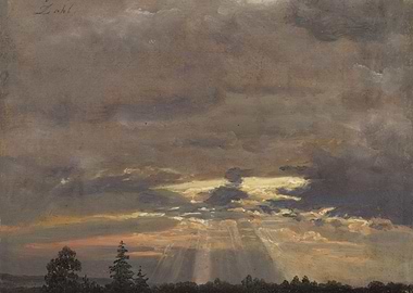 Dramatic Sunset Sky Over Landscape