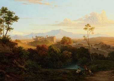 Castle Landscape with Figures