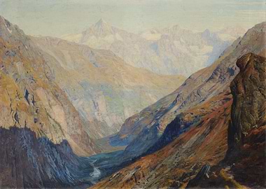 Majestic Mountain Valley Landscape