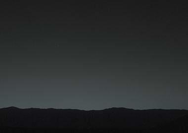 Distant Star Over Martian Horizon