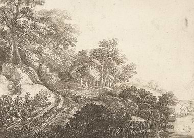 Wooded Landscape with Winding Path