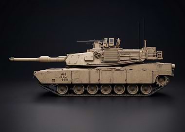 Desert Camouflage Tank Model