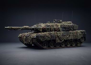 Camouflaged Tank