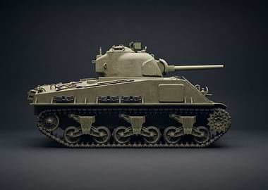 Olive Green Military Tank