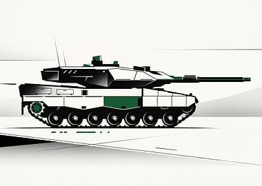 Modern Military Tank Illustration