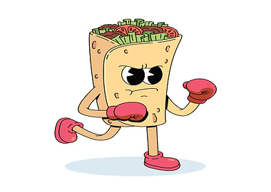 Boxing Burrito Character