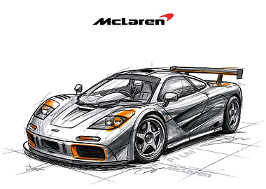 McLaren F1 LM Sketch