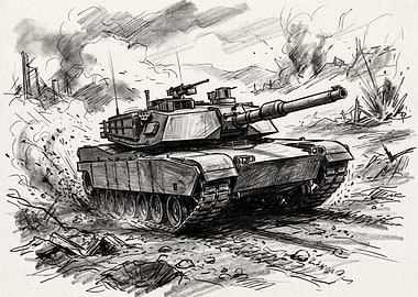 Tank in a War Zone