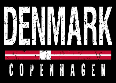 Denmark Copenhagen Text Art