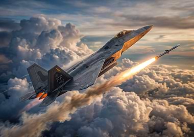 F-22 Raptor Fires Missile