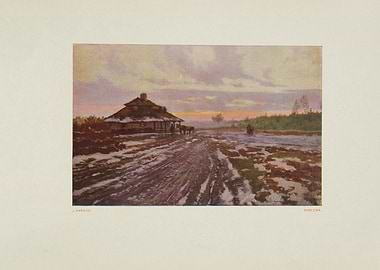 Winter Landscape with House and Figures