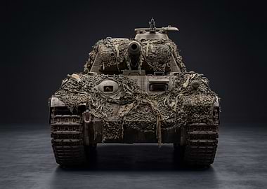 Camouflaged Tank