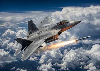 F-22 Raptor Fires Missile