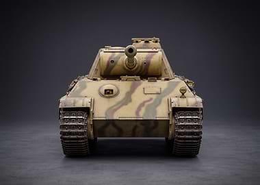 Model Tank with Camouflage Pattern