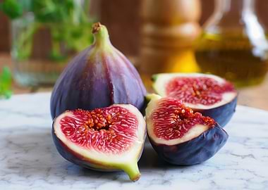 Fresh Figs on Marble