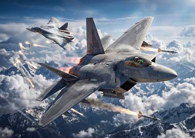 Fighter Jets in Aerial Combat