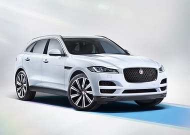 White Jaguar F-Pace SUV