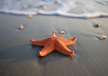 Starfish on a Sandy Beach
